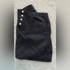 Forever 21+ Black Jean Skirt